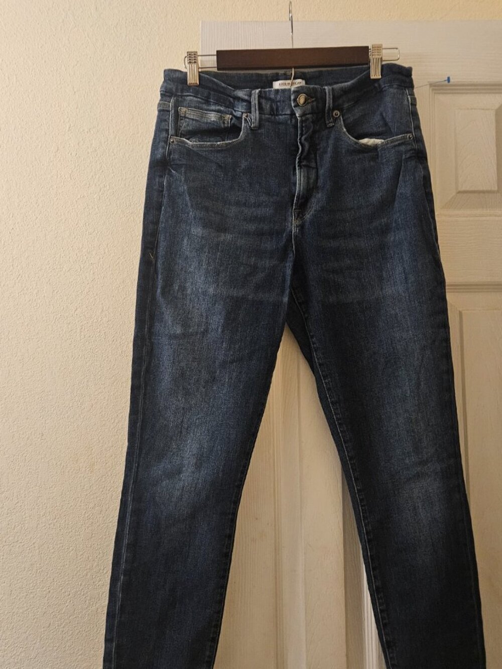 Good american skinny Blue jeans distressed pocket stretchy Kardashian Good Waist - Picture 3 of 6